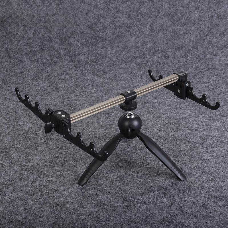 Telescopic 7 Groove Fishing Rods Holder Collapsible Tripod Stand Sea Fishing Pole Bracket Triangle Bracket Camera Rod Holder-ebowsos
