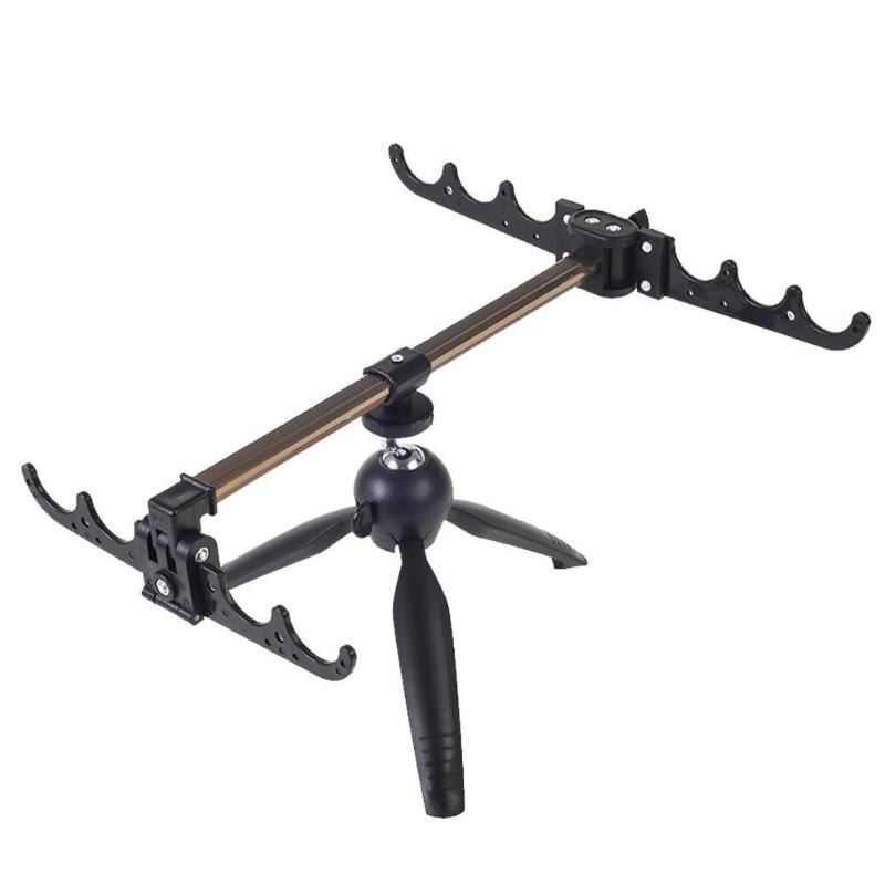 Telescopic 7 Groove Fishing Rods Holder Collapsible Tripod Stand Sea Fishing Pole Bracket Triangle Bracket Camera Rod Holder-ebowsos