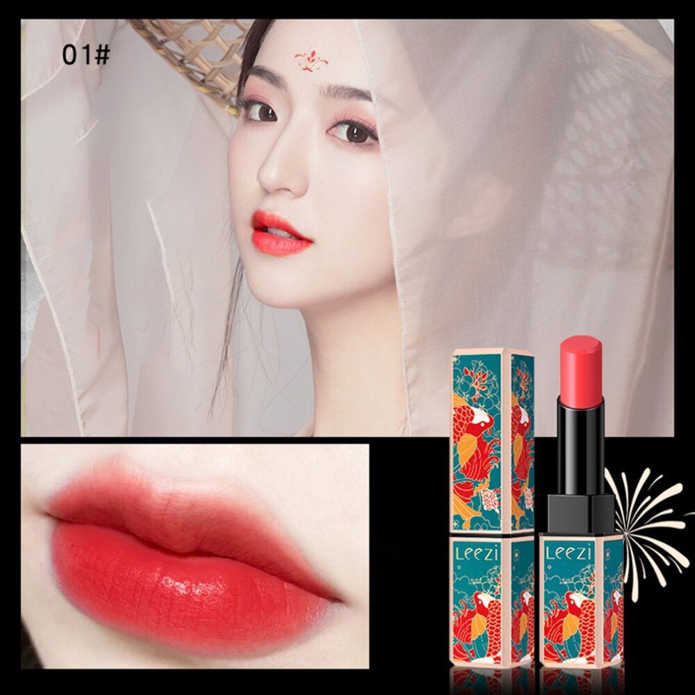 The Forbidden City Phnom Penh Chinese Style Long Lasting Waterproof Moisturizing Matte Lipstick Makeup - ebowsos