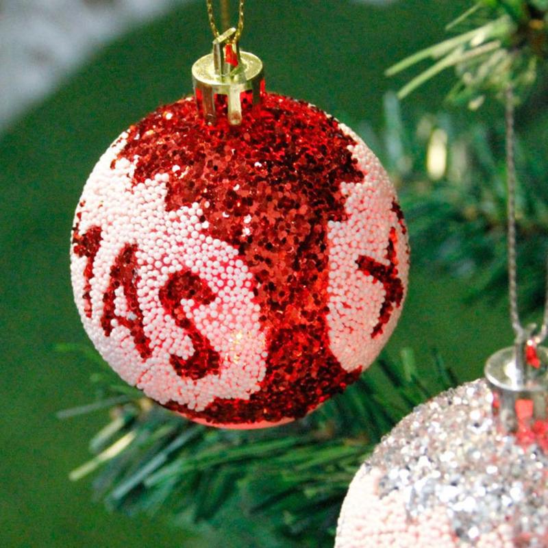 The new 3pcs Christmas ball Christmas scene with Christmas tree decoration - ebowsos