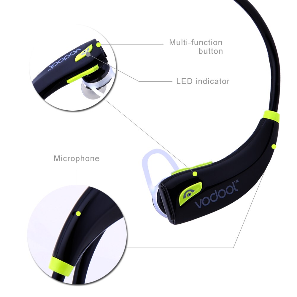 The original  SM809 Wireless Bluetooth Sports Headphones 4.0 stereo bluetooth low energy consumption for running - ebowsos