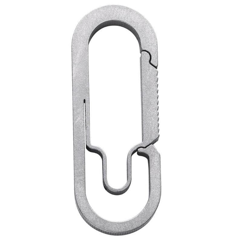 Ti Alloy EDC Outdoor Camping Carabiner Keychain Hanging Buckle Tools Snap Hook Clip Camping Equipment EDC Paracord Buckles-ebowsos