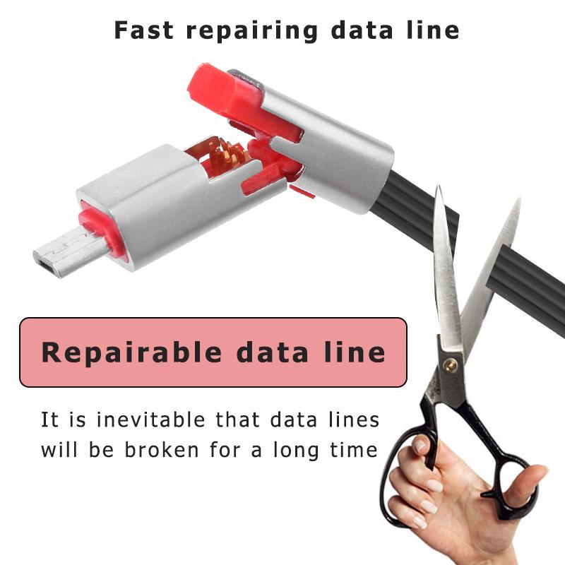 Tik Tok Hot Regenerative Cable Fast Charge 1.5m Reusable Cable Quickly Repair Puncture Wire Cord for Android High Quality Cable - ebowsos