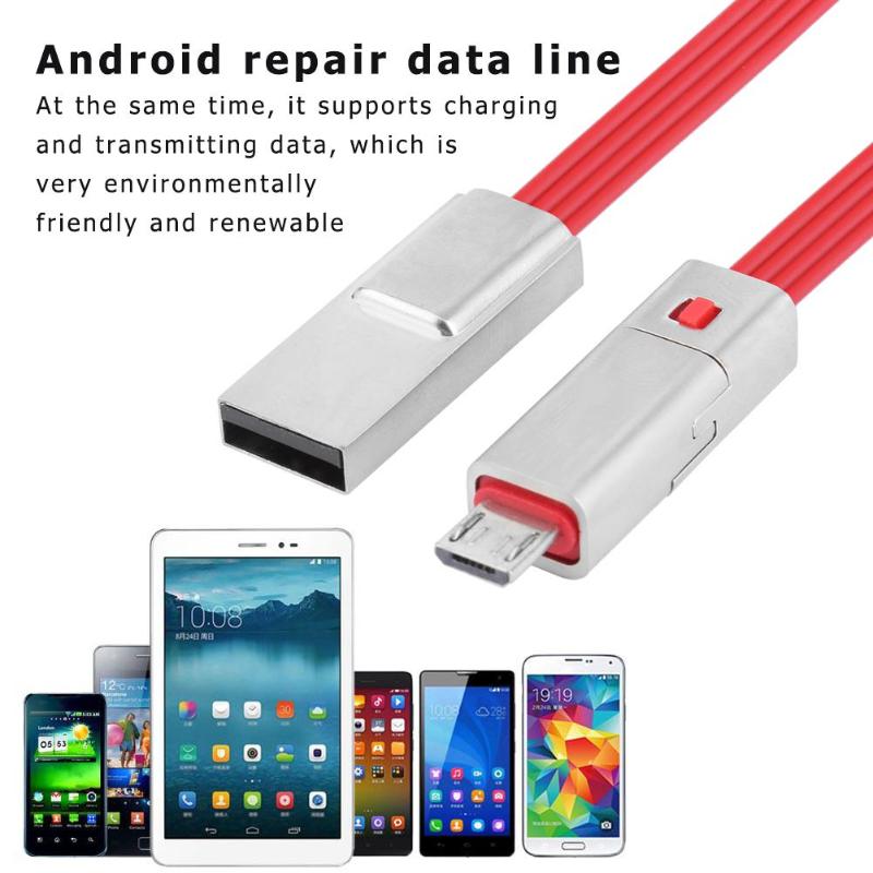 Tik Tok Hot Regenerative Cable Fast Charge 1.5m Reusable Cable Quickly Repair Puncture Wire Cord for Android High Quality Cable - ebowsos