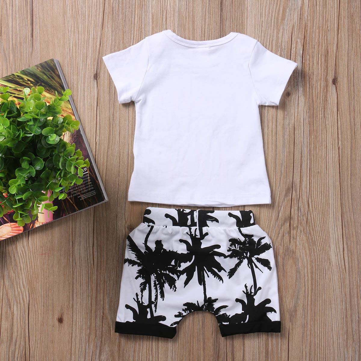 Toddler Baby Boy Short Sleeve T-shirt Tops+Short Pants Shorts Clothes Set 0-3T 2Pcs Outfit - ebowsos