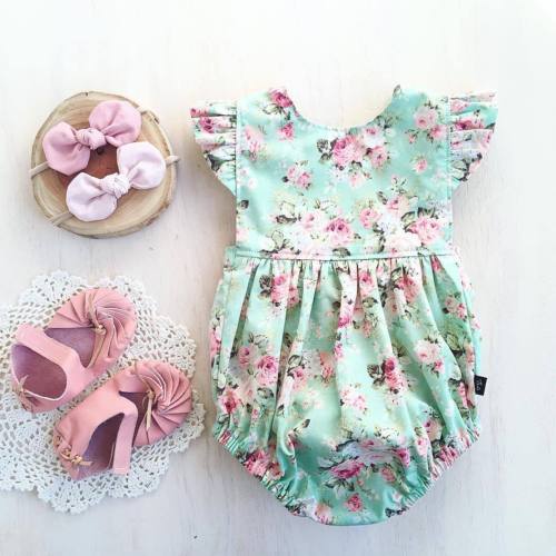 Toddler Baby Girls Clothes Summer Flying Sleeveless Floral Fashion Cotton Baby Romper One Piece Jumpsuit Baby Clothes 0-18M - ebowsos