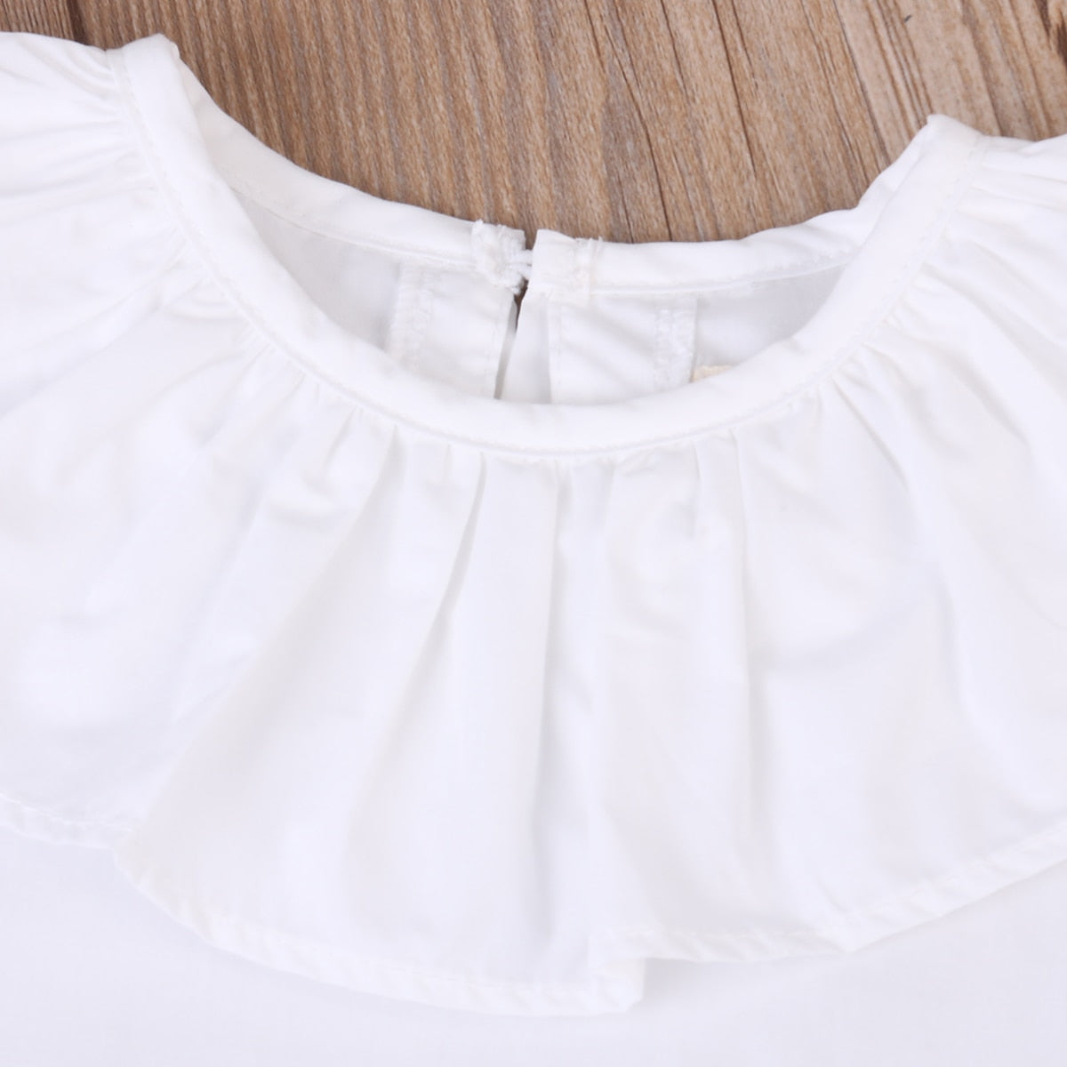 Toddler Kids Girls Summer Princess Ruffle Collar Short Sleeve Tops T-shirt 0-3T - ebowsos