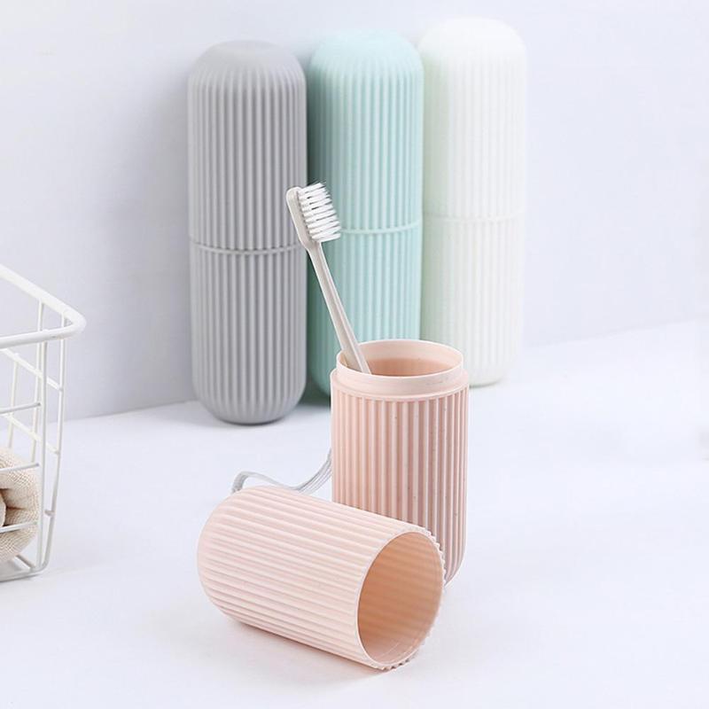 Toothbrush Storage Box Portable Toothpaste Case for Home School Travel Container Nursing Handle Design Easy to Travel - ebowsos