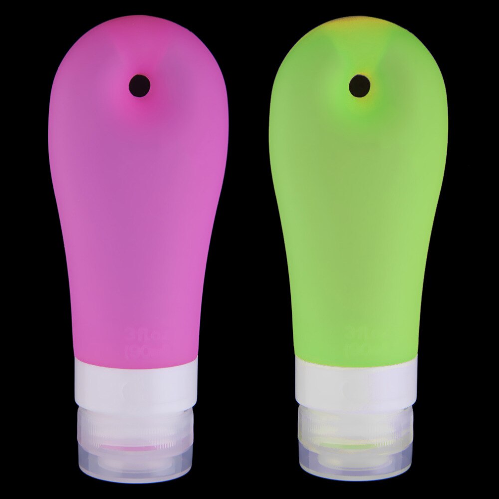 Top Quality 90ml Portable Mini Silicone Bottle Travel Lotion Points Shampoo Container - ebowsos