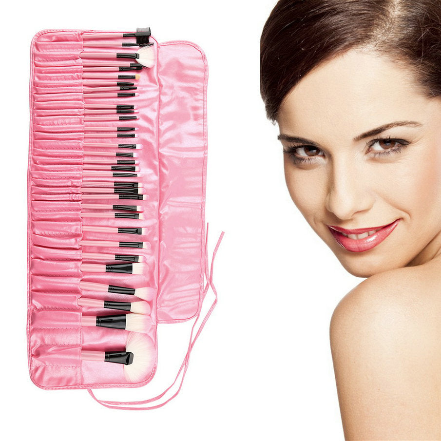 Top Quality  Woman 32Pcs Make Up Tools Pincel Maquiagem Professional Superior Cosmetic Makeup Brush Set Kit + Pouch Bag Case - ebowsos