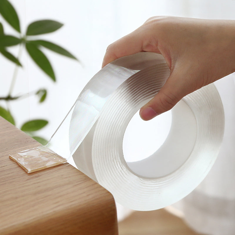 Transparent Magic Nano Tape Washable Reusable Double-Sided Tape Adhesive Nano-No Trace Paste Removable Glue Cleanable Household-ebowsos