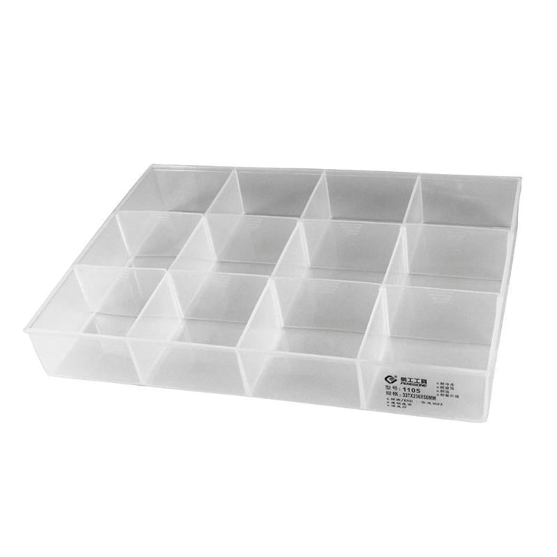 Transparent Plastic Storage Box Multi Compartment Storage Box Plastic Case for Screw Jewelry Tool Box Bead Pills - ebowsos