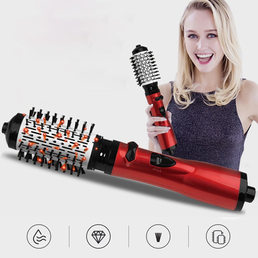 Two In One Thermostat Comb Automatic Hair Comb New 7 In 1 Ceramic Hair Dryer Rotating Curler Brush - ebowsos