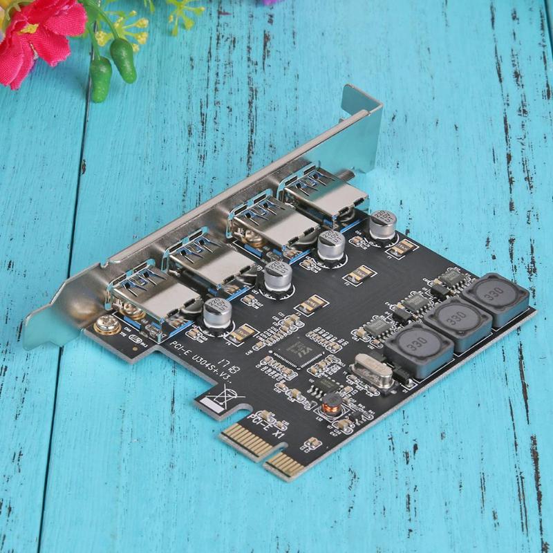 U3V04S+ USB Cards 4 Ports 5Gbps Superspeed PCI-E to USB 3.0 PCI-Express Controller Expansion Card Adapter High Quality Card - ebowsos