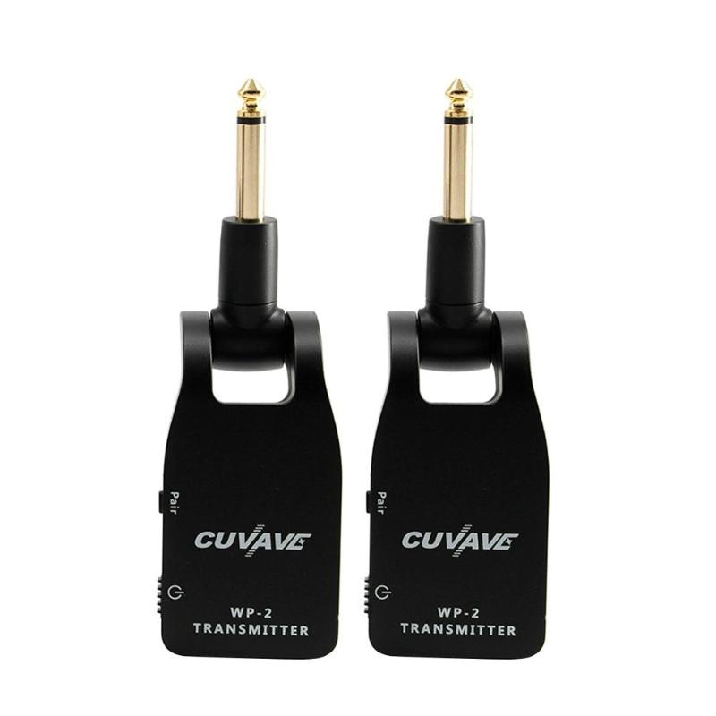 UHF Wireless Guitar Transmitter Receiver System Built-in Battery Transmission RangeUSB Rechargeable for Electric Guitar Bass-ebowsos