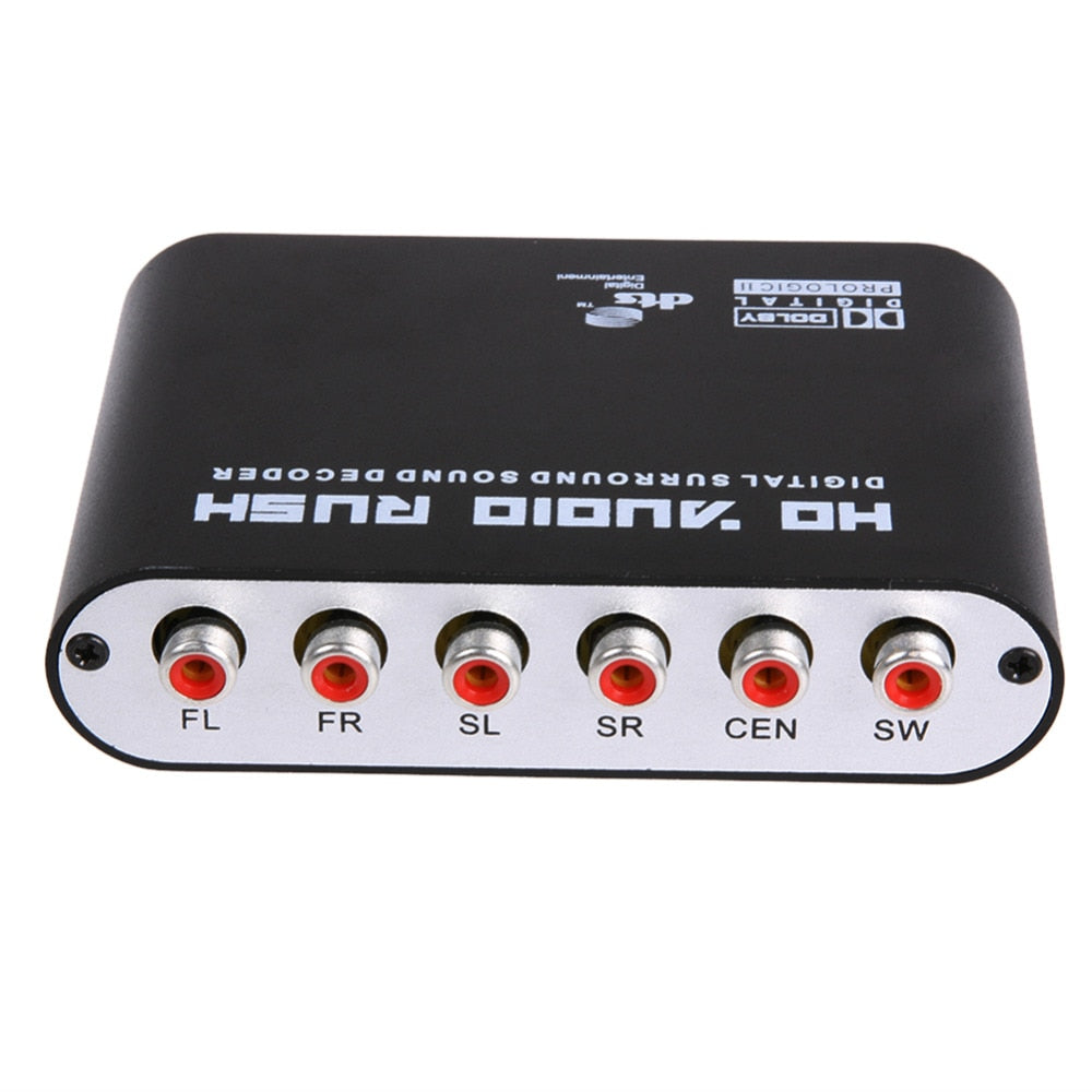 UK Plug SPDIF Coaxial DTS AC3 5.1 Audio DTS/AC-3 to 5.1 Analog Converter Adapter RCA output with USB Power Cable - ebowsos