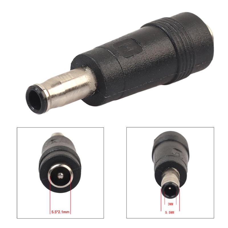 UN2F DC 5.5x2.1mm Female to 5.0x3.0mm Male with Needle Adapter for Samsung Laptop Black DC Power Adapter Brand New - ebowsos