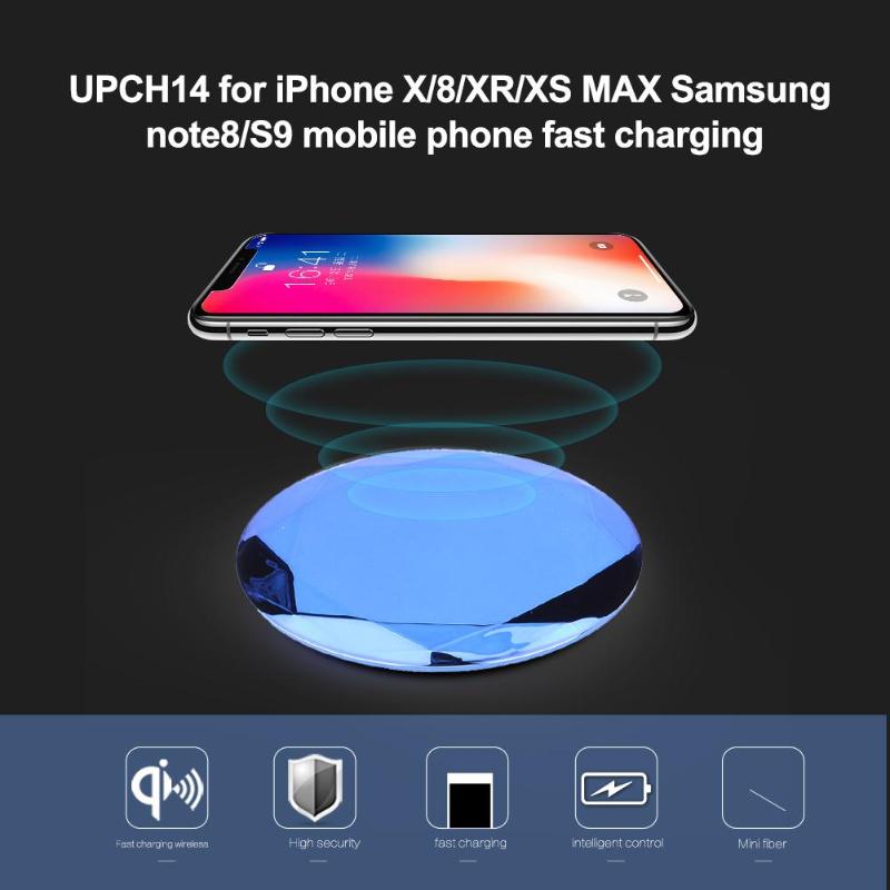 UPCH14 QI Wireless Charger USB Wireless Charging Pad for iPhone X/8/XR/XS MAX Samsung Note8/S9 High Quality QI Wireless Charger - ebowsos