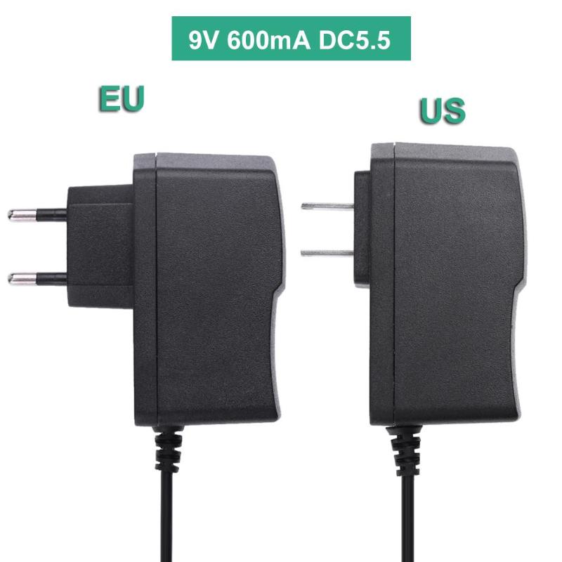 US EU Plug Power Supply Adapter Charger 9V 600mA Power Supply Adapter Charger Converter for TP-LINK T090060 450M 300M Router - ebowsos