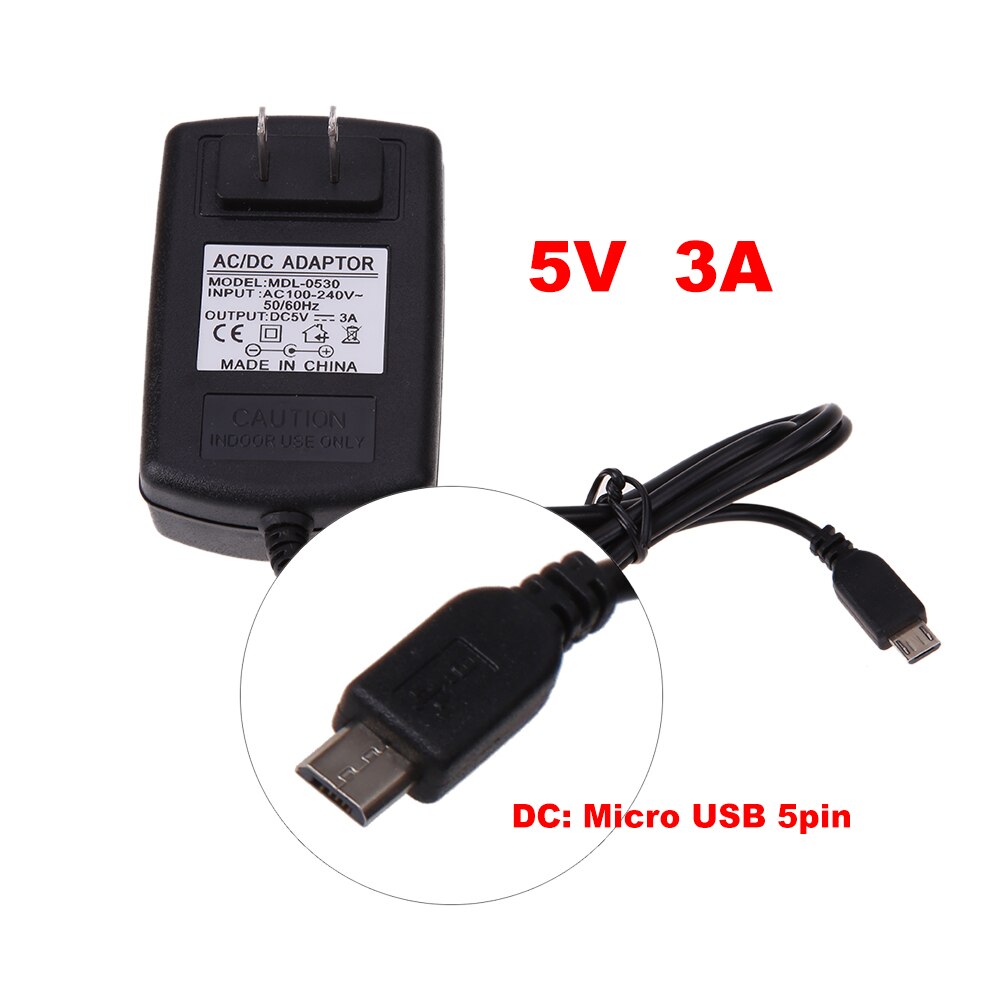 US Plug AC to DC 5V 3A Micro USB Power Supply Adapter for Windows Android Tablet - ebowsos