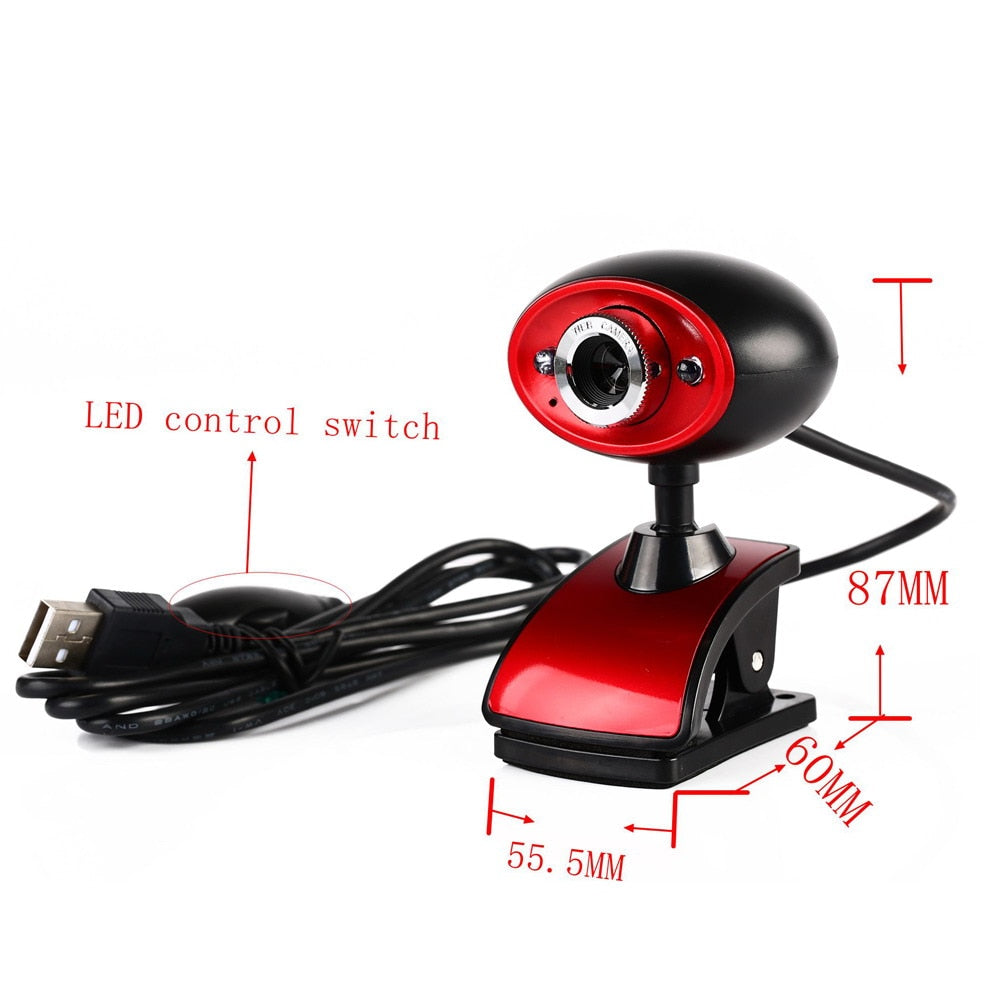USB 14 Megapixel CMOS HD WebCam Camera Digital Video Webcamera with Microphone MIC Adjustable Angle for Computer PC Laptop - ebowsos