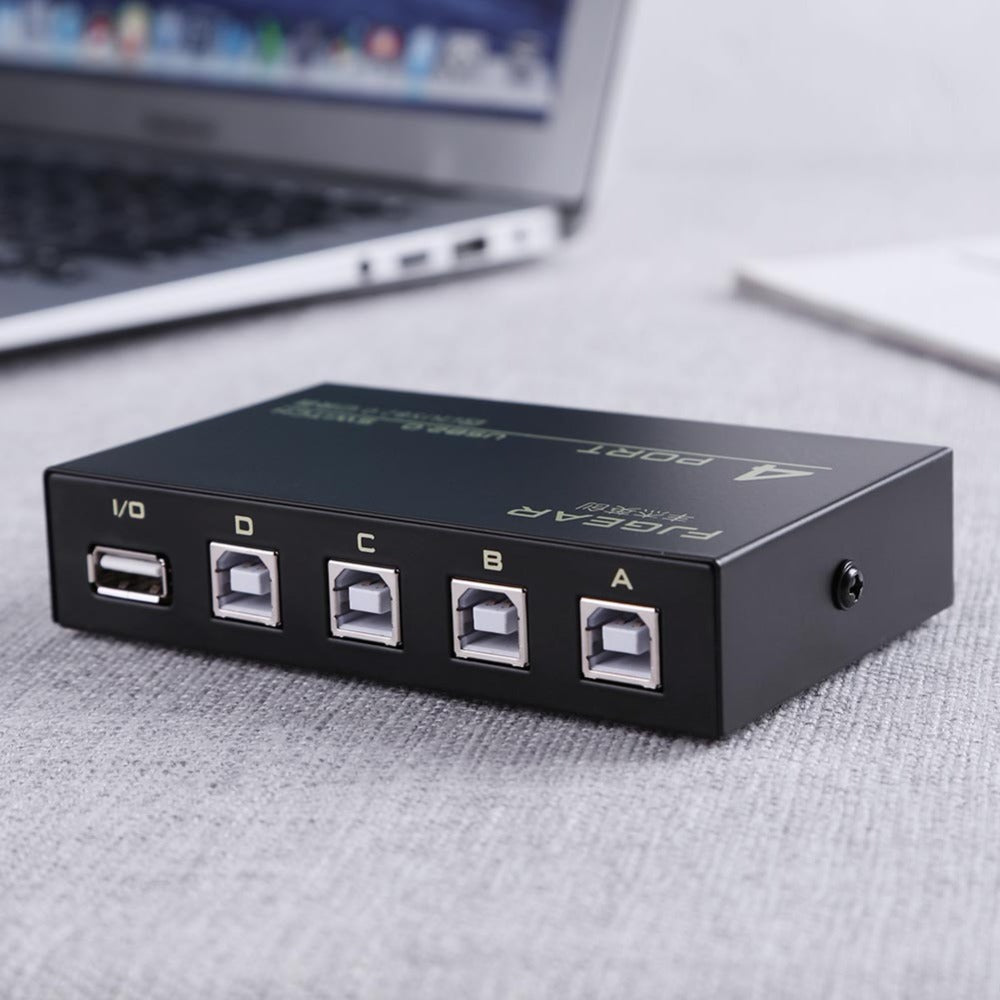USB 2.0 4 Ports Share Switch Switcher Selector Box Hub Sharing Switch Adapter For PC Scanner Printer High Quality Accessory - ebowsos