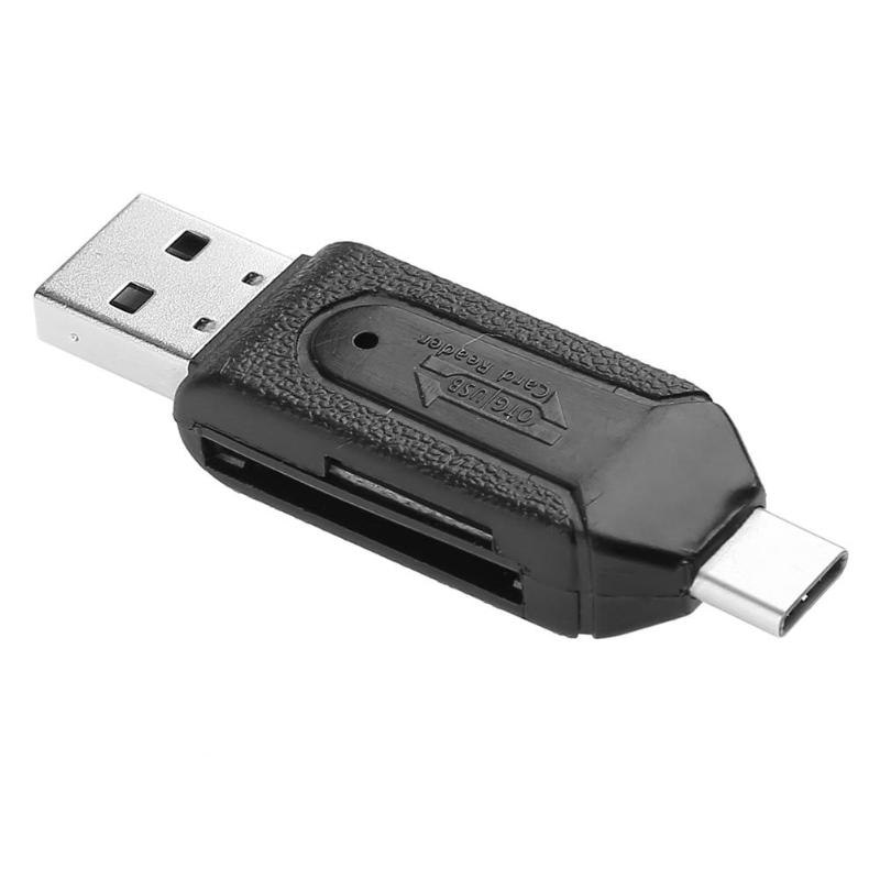USB 2.0 Card Reader High Speed 480Mbps Plastic OTG Type-C USB 3.1 Memory Card Reader for SD TF for Micro SD Card Mobile Phone - ebowsos