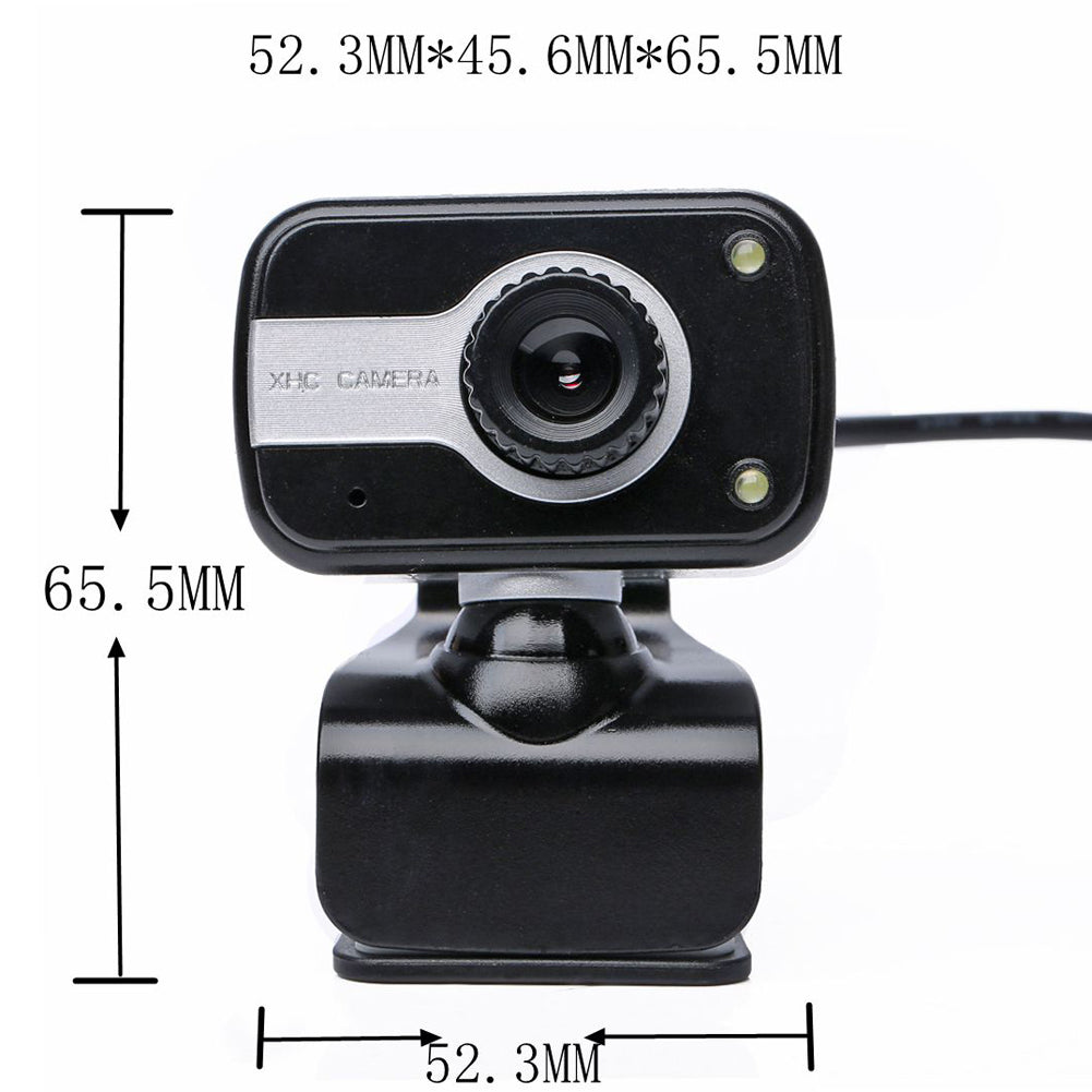 USB 2.0 Webcam 12M Pixels HD Clip-on Webcam Camera 360 Degree CMOS Webcam for Computer Laptop PC Tablet - ebowsos
