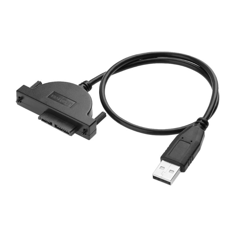 USB 2.0 to Mini SATA 7+6 13Pin Adapter Converter Cable for Laptop CD/DVD ROM Slimline Drive Support USB 2.0 High-speed 480Mbps - ebowsos