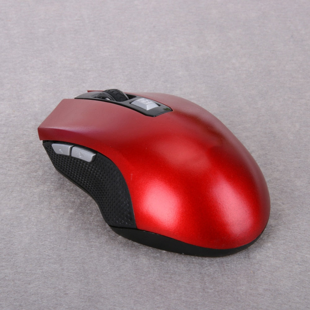 USB 2.4GHz Wireless Mouse Optical 1600DPI 6 keys Gaming Mouse Mice for Laptop Desktop PC Red/Black/Grey Computer Mouse - ebowsos