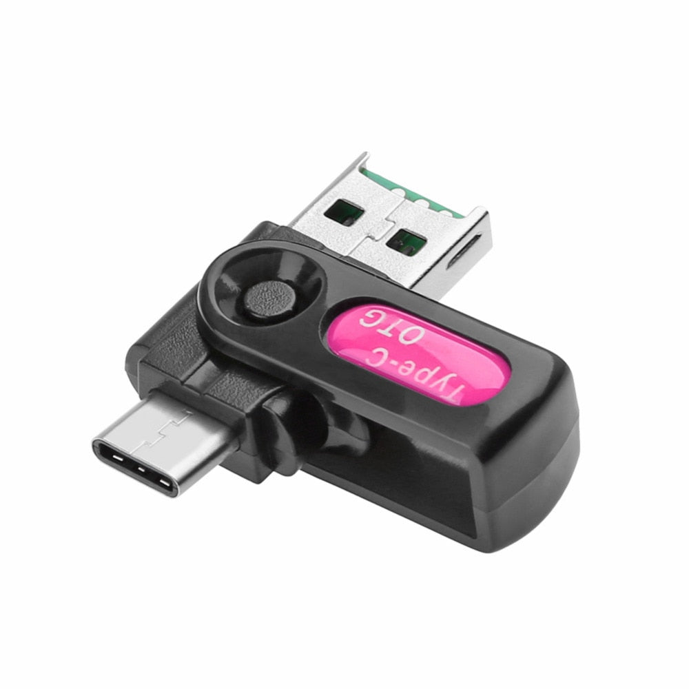 USB 3.1 Micro SD TF Card Reader 2 in 1 Type-C Memeory Card Reader Phone U Disk Adapter for PC Laptop Micro SD TF Card Reader New - ebowsos