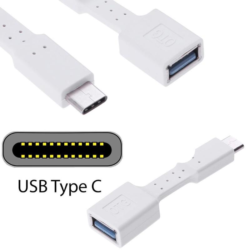 USB 3.1 Type-C OTG Adapter Type C to USB 2.0 Converter U Disk Cable Adapter for Android Black White - ebowsos
