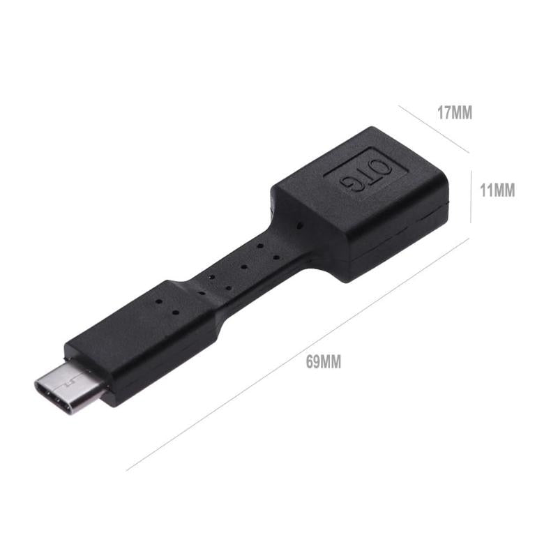 USB 3.1 Type-C OTG Adapter Type C to USB 2.0 Converter U Disk Cable Adapter for Android Black White - ebowsos
