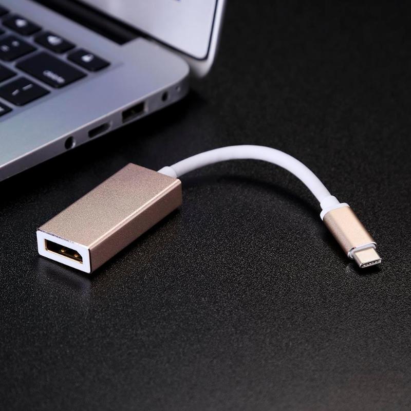 USB 3.1 Type-C to DisplayPort DP Adapter Male to Female Converter Cable Cord for Macbook notebook - ebowsos