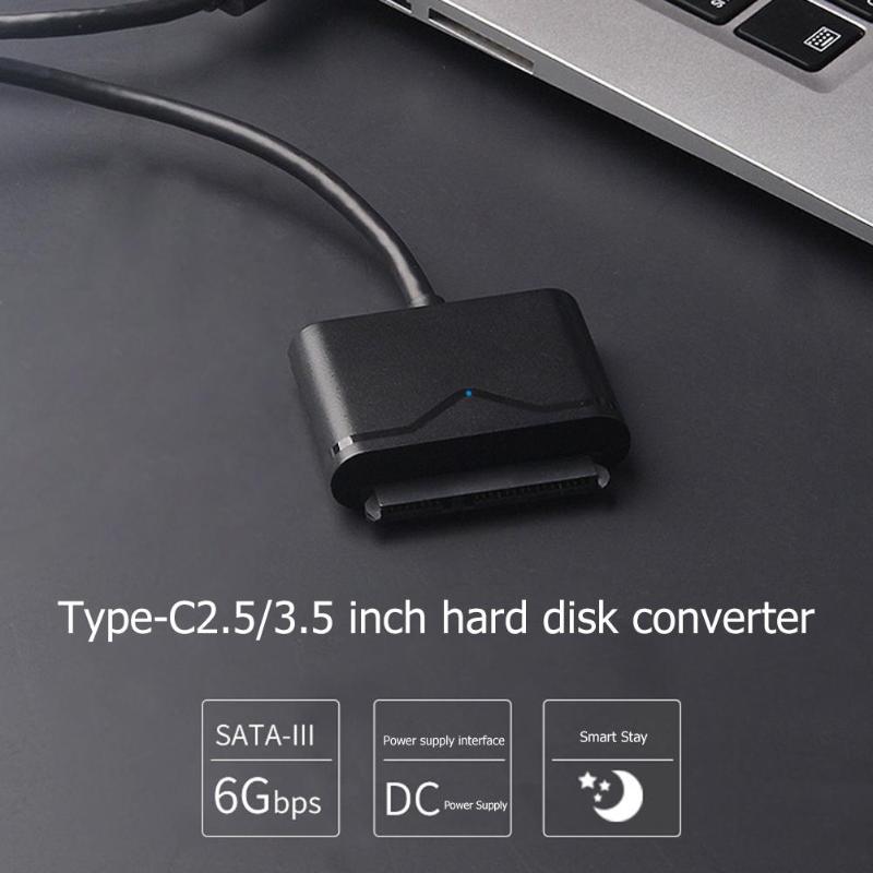 USB 3.1 Type-C to Sata Cable 22Pin HDD SSD Adapter Cable for 2.5inch 3.5inch Hard Drive Disk Converter Type-C to Sata Cable New - ebowsos