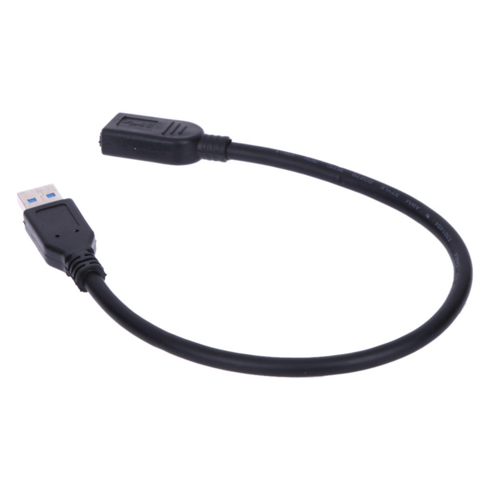 USB Extension Cable 13inch Super Speed USB 3.0 Type A Male to Female BLACK Extension Cable For PC / Notebook - ebowsos