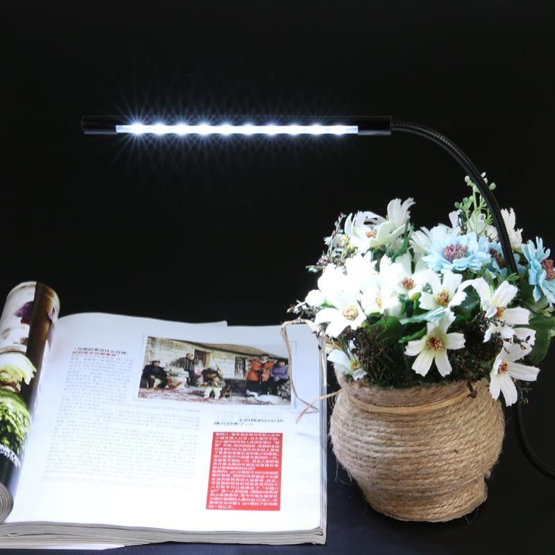 USB Flexible LED Light Aluminium And Plastic Light Weight Reading Desk Table Lamp For Computer Laptop PC - ebowsos