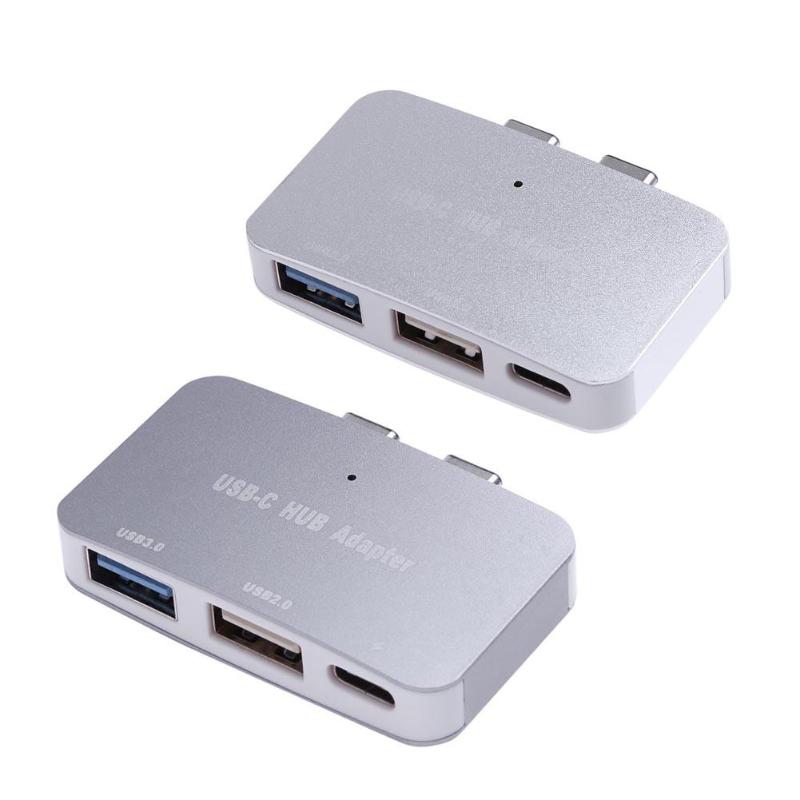 USB Hub Magnesium Alloy Dual USB3.1 Type-C to USB3.0/2.0 HUB+ PD Charging Adapter Multiport Type-C Hub for MacBook Pro - ebowsos