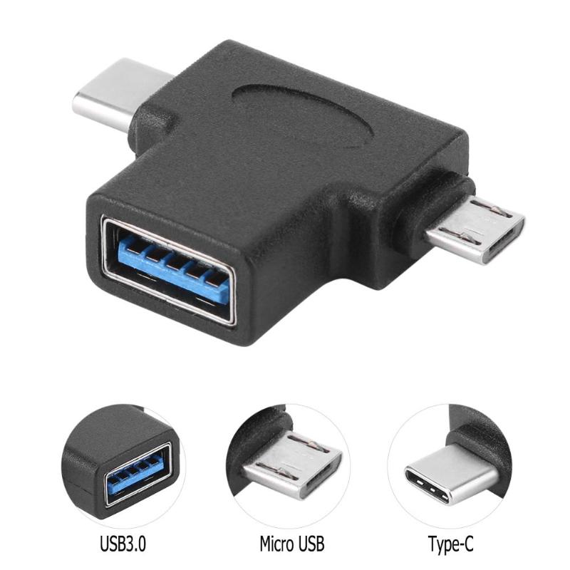 USB OTG Adapter USB 3.0 Female to Micro USB Type-C Male Converter Splitter for Samsung Xiaomi USB3.0 OTG Adapter High Quality - ebowsos