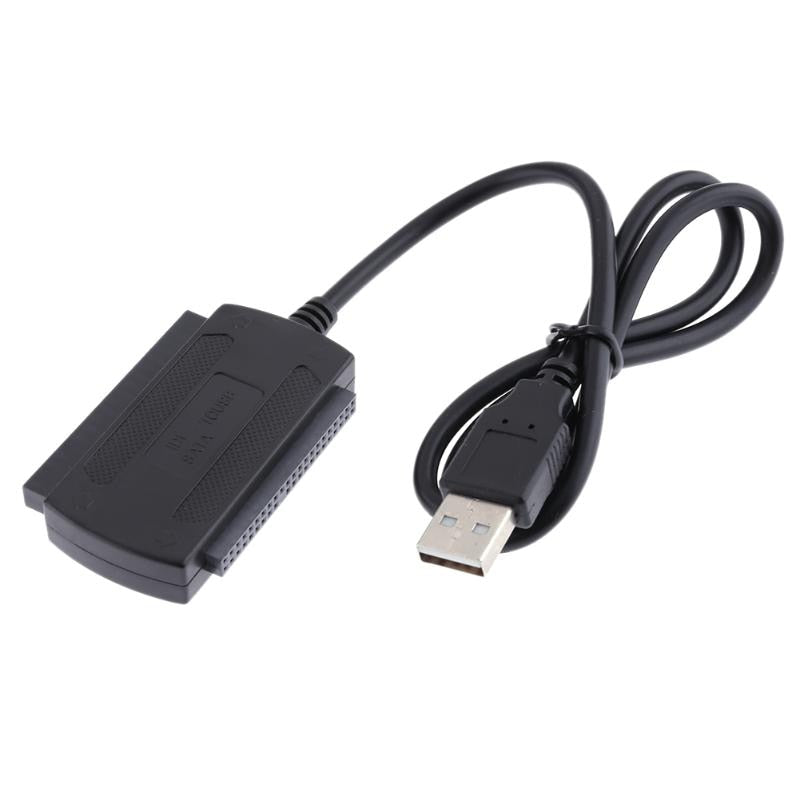 USB To SATA IDE Serial Parallel Port Cable for 2.5/3.0 inch Hard Disk With Power Adapter High Speed 480Mbps - ebowsos
