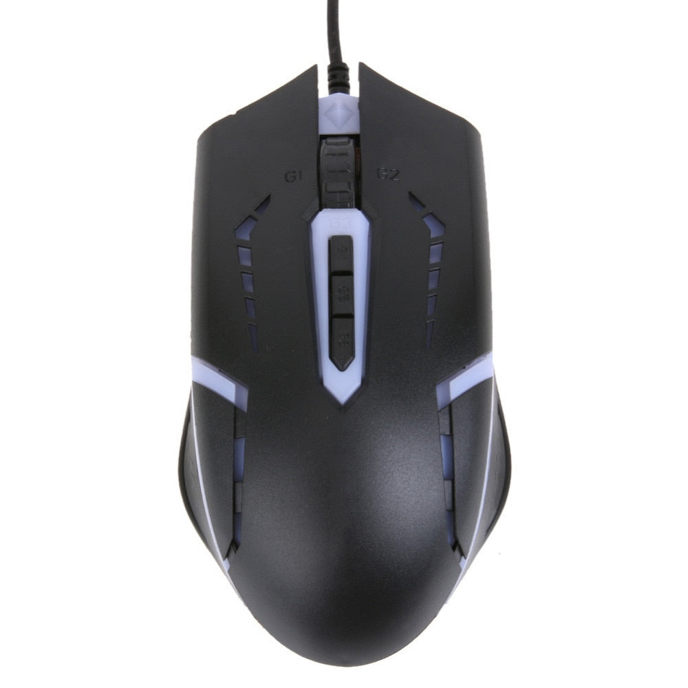 USB Wired 2400DPI Optical Adjustable Mouse 6D Buttons Wired Gaming Mice Mouse Backlight Computer PC Game Mouse for Pro Gamer - ebowsos