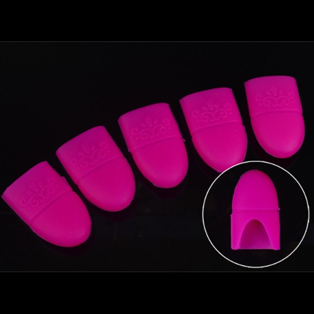 UV Gel Soak Off Polish Remover Rubber Clip Cap Reusable Nail Gel Remover Keeper Soakers Nail Art Resurrection Tool - ebowsos