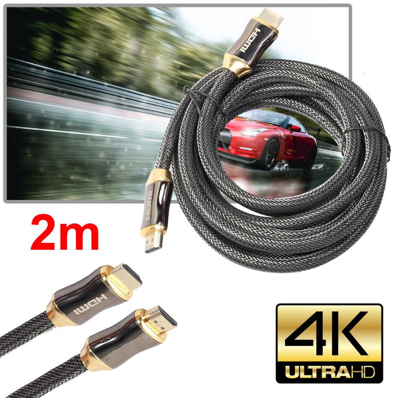 Ultra HD 1m 1.5m 2m  3m 5m HDMI Cable v2.0 High Speed golden plated cable + Ethernet HDTV 2160p 4K 3D GOLD for HDTV XBOX PS3 - ebowsos