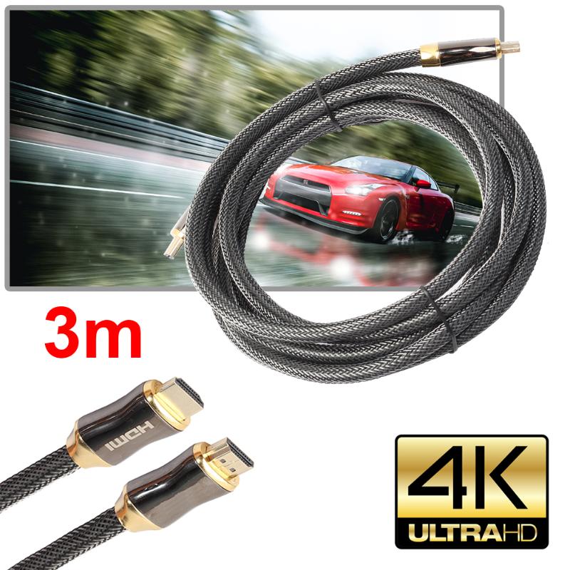Ultra HD 1m 1.5m 2m  3m 5m HDMI Cable v2.0 High Speed golden plated cable + Ethernet HDTV 2160p 4K 3D GOLD for HDTV XBOX PS3 - ebowsos