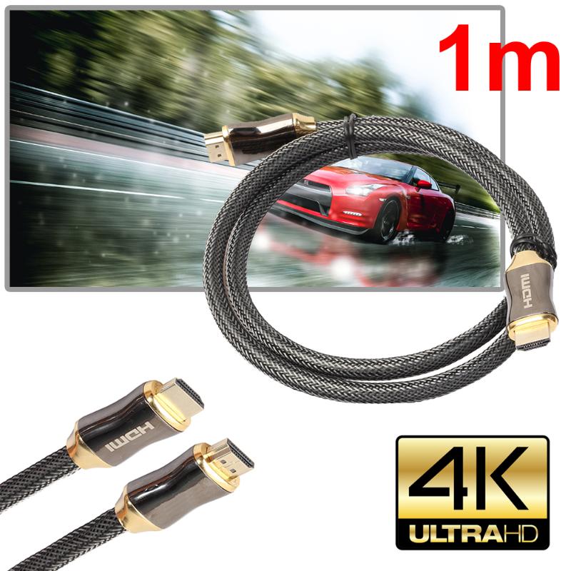 Ultra HD 1m 1.5m 2m  3m 5m HDMI Cable v2.0 High Speed golden plated cable + Ethernet HDTV 2160p 4K 3D GOLD for HDTV XBOX PS3 - ebowsos