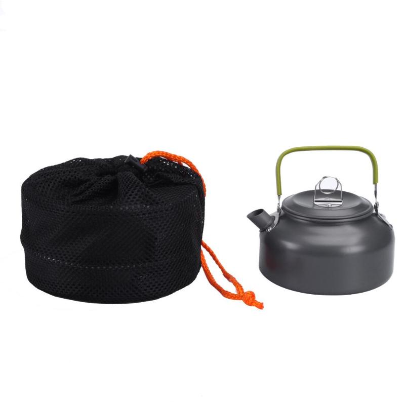 Ultra-Light Portable Outdoor Camping Cookware Water Kettle Pan Sets Picnic Camping Cookware Cooking Kits Utensils Hiking Picnic-ebowsos