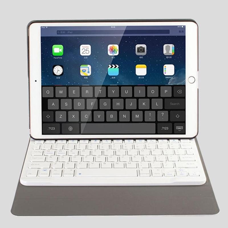 Ultra Thin PU Leather Keyboard Case Wireless Bluetooth Keyboard Leather Protective Case For iPad Air 9.7 Inch - ebowsos