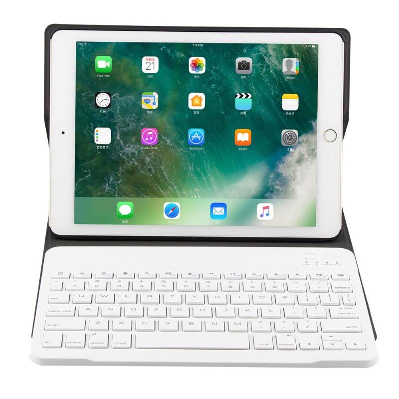 Ultra Thin PU Leather Keyboard Case Wireless Bluetooth Keyboard Leather Protective Case For iPad Air 9.7 Inch - ebowsos