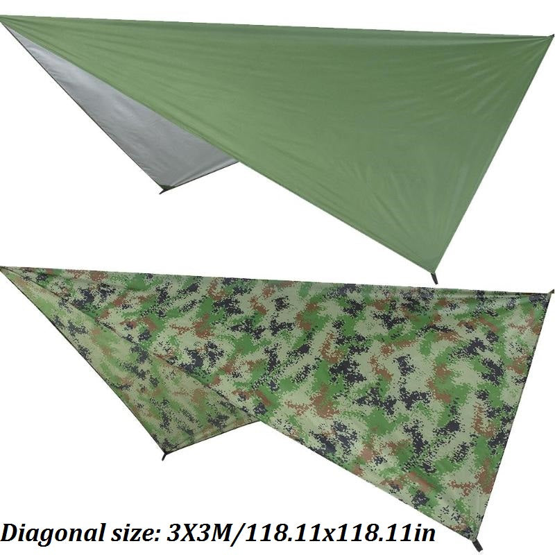 Ultralight Tarp Outdoor Camping Survival Sun Shelter Shade rainproof Awning Silver Coating Waterproof Beach Tent-ebowsos