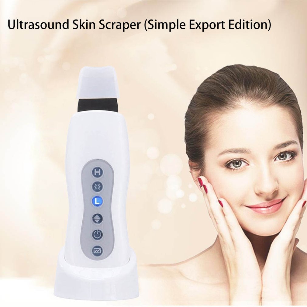 Ultrasonic Scraper Rechargeable Cleansing Pore Clean Ultrasonic Importer Beauty Instrument blackhead removal face skin care tool - ebowsos
